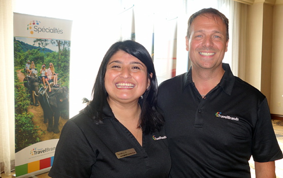 Jennifer Santa Cruz et son nouveau collègue chez TravelBrands André Gasparini