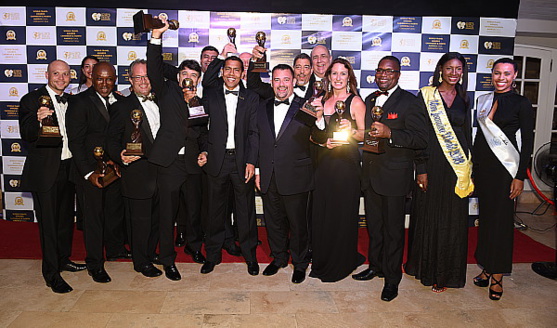 Sandals Resorts International General Managers and Executives celebrate a total of 15 wins at the 23rd annual World Travel Awards 2016 Caribbean & North America Gala Ceremony.
