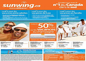 « Saviez-vous que Sunwing est n° 1 au Canada dans le sud? » « Saviez-vous que Sunwing est n° 1 au Canada dans le sud? »