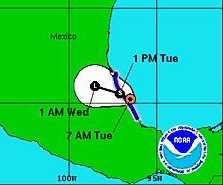 Une tempête tropicale au sud du Mexique