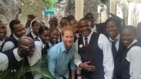 Sandals reçoit le prince Harry à Ste Lucie