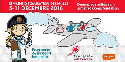 Tirez le meilleur de vos milles! Faites don de vos milles Aéroplan à la Fondation Air Canada pour aider des enfants partout au Canada (Groupe CNW/Fondation Air Canada) Tirez le meilleur de vos milles! Faites don de vos milles Aéroplan à la Fondation Air Canada pour aider des enfants partout au Canada (Groupe CNW/Fondation Air Canada)