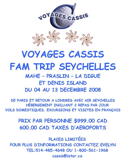 Voyages Cassis propose un éducotour aux Seychelles