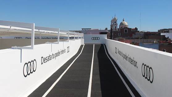 La nouvelle piste de jogging, sur le toit de l'hôtel Casa Reyna.