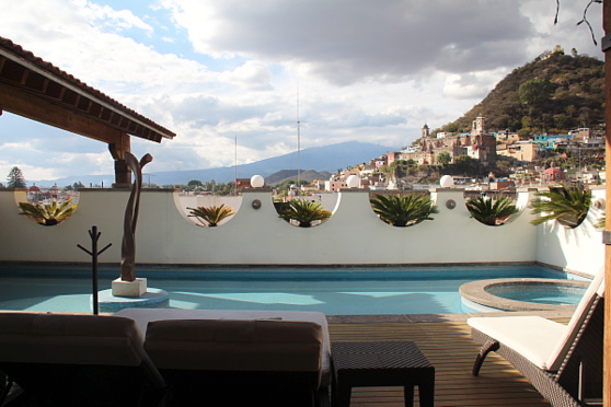 La terrasse de l'hôtel Mansion del Conde