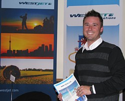 Christian Roussin, représentant des ventes de Westjet pour le Québec et Ottawa