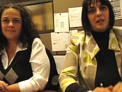 Dina Guadagno et Carla Antonios, responsables du centre d'appel de Sunwing au Québec