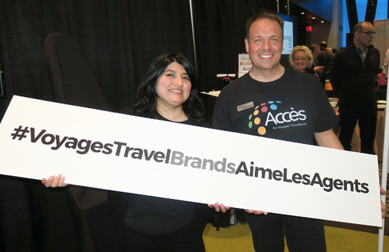 Jennifer Santa Cruz et André Gasparini , représentants de TravelBrands