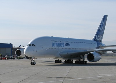 L'Airbus A380 à Montréal en novembre 2007