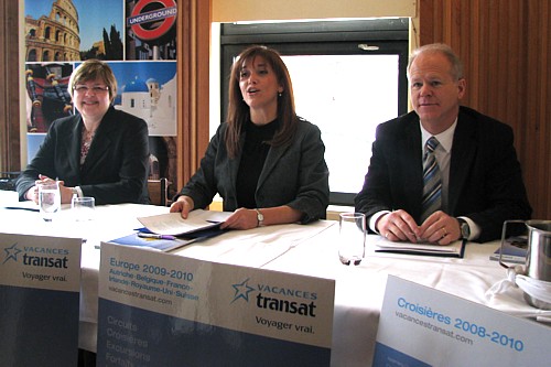 Isabelle Sparer, Maryse Martel et Denis Codère de Vacances Transat Isabelle Sparer, Maryse Martel et Denis Codère de Vacances Transat