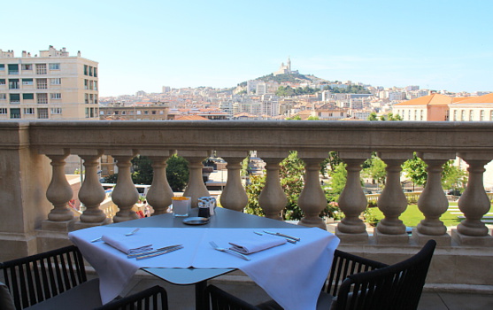 Vue de la terrasse de l'Intercontinental