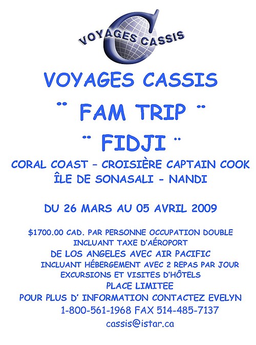 Voyages Cassis propose un éducotour aux  Îles Fidji Voyages Cassis propose un éducotour aux  Îles Fidji