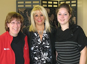 Gisèle Desmarais , Evelyn Cassis et Amélie Belzile