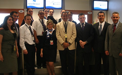 Toute l’équipe d’Aeromexico – personnel au sol et directeurs - attendait avec impatience les premiers passagers montréalais du vol 681