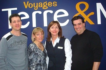 Steve Marcotte, Ginette Gagné, Marie José Ouellette, chef soutien aux affaires et développement chez TDC, et Éric Forget.