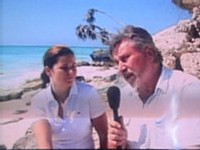 Christine Dicaire et Bernard Fardel du Club Med en entrevue sous les tropiques.  Christine Dicaire et Bernard Fardel du Club Med en entrevue sous les tropiques.