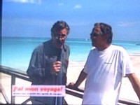 Christine Dicaire et Bernard Fardel du Club Med en entrevue sous les tropiques.  Christine Dicaire et Bernard Fardel du Club Med en entrevue sous les tropiques.