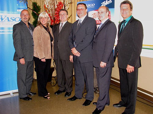 Vito Ventulieri (Demko),Linda St Laurent (Atrium), Gilles Larrivée (HBC), Sylvain Lastère (Atrium), Frank Ventulieri (Demko) et Pierre Robitaille (Demko)