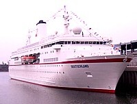 Le paquebot Deutschland avait été le premier à faire escale au Saguenay l'année dernière.