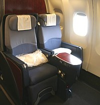 L’ espace classe affaires de LAN sur le vol Toronto-Santiago L’ espace classe affaires de LAN sur le vol Toronto-Santiago
