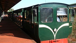 Un petit train (gratuit) permet aux visiteurs de se promener d’un secteur du parc à l’autre.