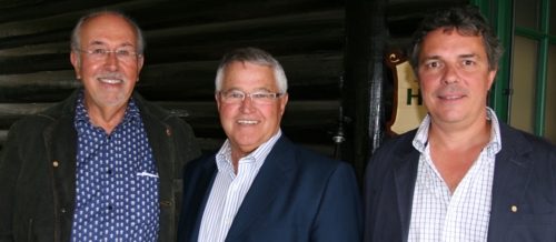 Didier Monié Montrevel, président de VED ; Michel Bergeron alias '' Le Tigre'' et Richard Villeneuve directeur général de VED