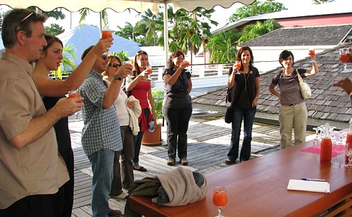 Cocktail de bienvenue offert par l'hôtel La Créole Beach