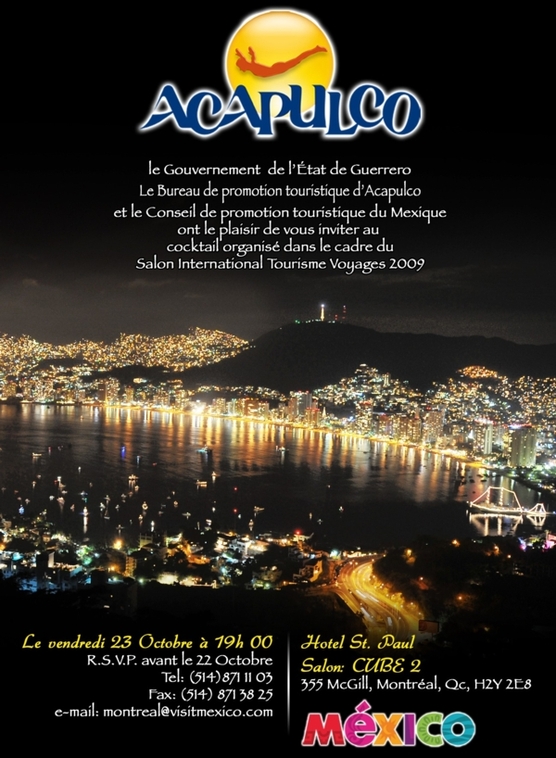 Vous êtes convié(e) le 23 octobre à une soirée offerte par Acapulco