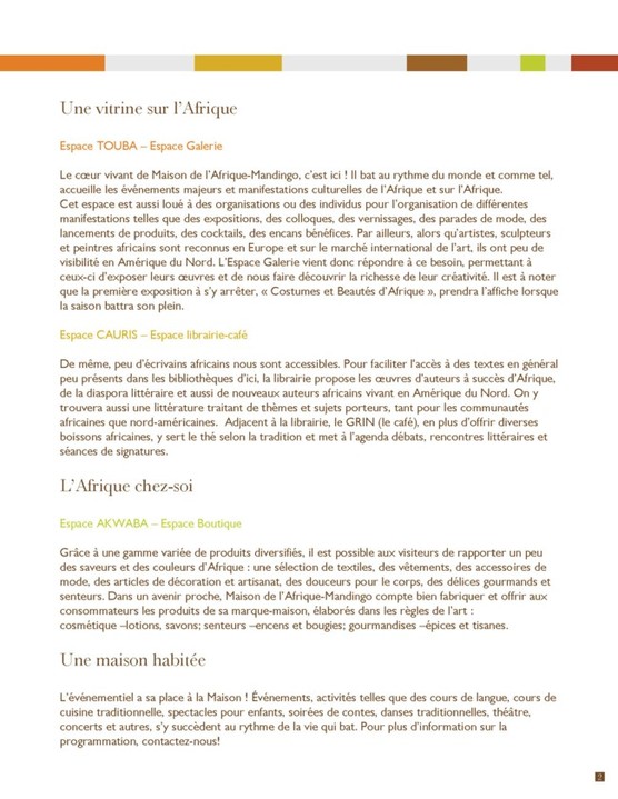 Maison de l'Afrique ouvre ses portes cette semaine à Montréal Maison de l'Afrique ouvre ses portes cette semaine à Montréal