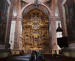 L'autel du Templo San Cayetano, la Valenciana