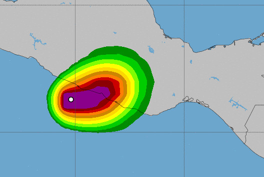 L'ouragan MAX attendu ce soir sur la côte sud-ouest du Mexique