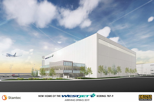 WestJet entreprend la construction d'un nouveau hangar à Calgary