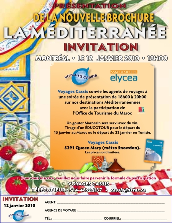 Voyages Cassis vous convie à une présentation sur le Maroc Voyages Cassis vous convie à une présentation sur le Maroc