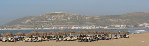 Sur la plage d'Agadir