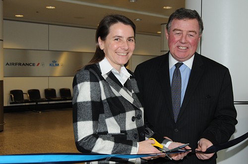 Bénédicte Duval, Vice-présidente et directrice générale, Air France-KLM, Canada et James C. Cherry, Président Aéroports de Montréal