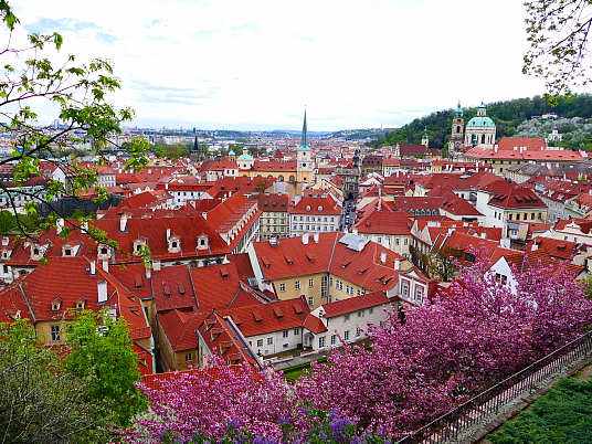 Prague vu du secteur du château