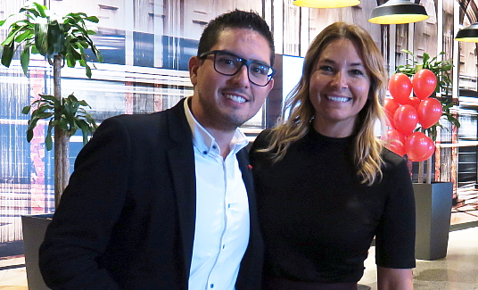 Hugo Aguilera, BDM Étas-Unis et Canada et Sandra Mallette BDM Québec de RIU Hugo Aguilera, BDM Étas-Unis et Canada et Sandra Mallette BDM Québec de RIU