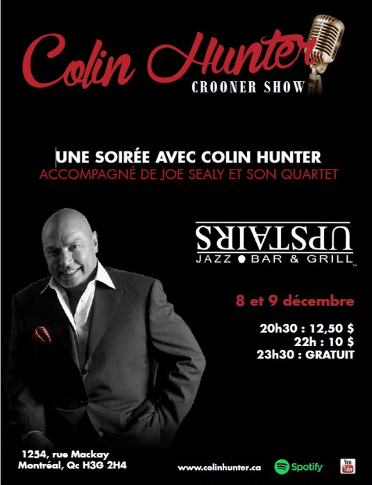 Colin Hunter en spectacle à Montréal ce week end