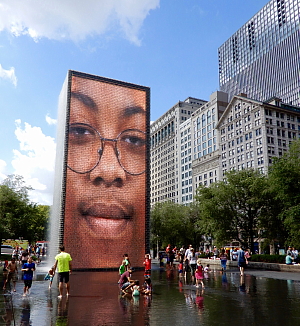 Crown Fountain au Millenium Park