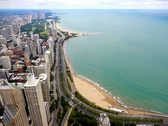 Chicago vue de haut au 360