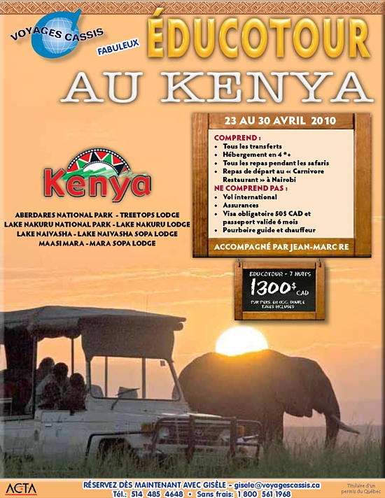 Voyages cassis propose un éducotour au Kenya