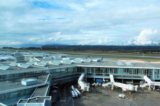 Hôtel Fairmont Vancouver Airport, vue sur les jetées