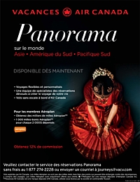 Vacances Air Canada accepte des réservations pour Panorama Vacances Air Canada accepte des réservations pour Panorama