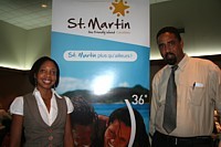 On reconnaît ici Emile Louisy , responsable promotion sur le marché canadien pour l' office de tourisme de Saint-Martin.