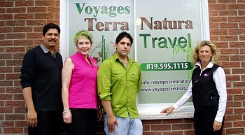 José-Manuel Cerrud, Diane Vallières et Juan-Pablo Cadiz de Voyages Terra Natura, et Anne Gendron d’Avantage Centres de Voyage et de Croisière.
