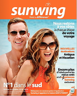 Sunwing lance sa nouvelle brochure 2018-2019