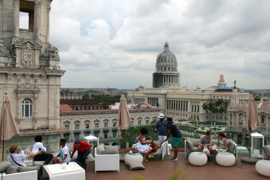 La terrasse du Kempinski, avec sa vue sur le Capitole