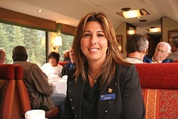 Aline Zafirian, Directrice commerciale pour le Rocky Mountaineer dans l' est du Canada.