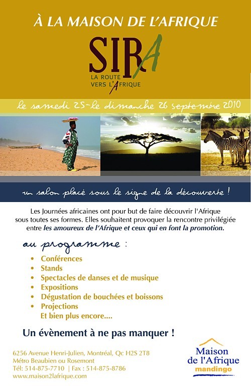 Afrique: le salon SIRA vous attend les 25 et 26 septembre prochains