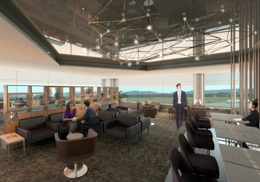 Une image de l'intérieur du nouveau Salon Feuille d’'érable à l'aéroport de St. John's. (Groupe CNW/Air Canada)